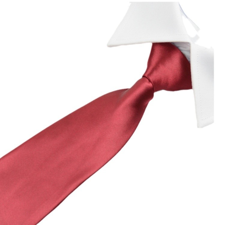 Origin Direct Sales Spot Polyester Pure Color Tie 8cm Business Tie with Various Colors Wholesale Tie