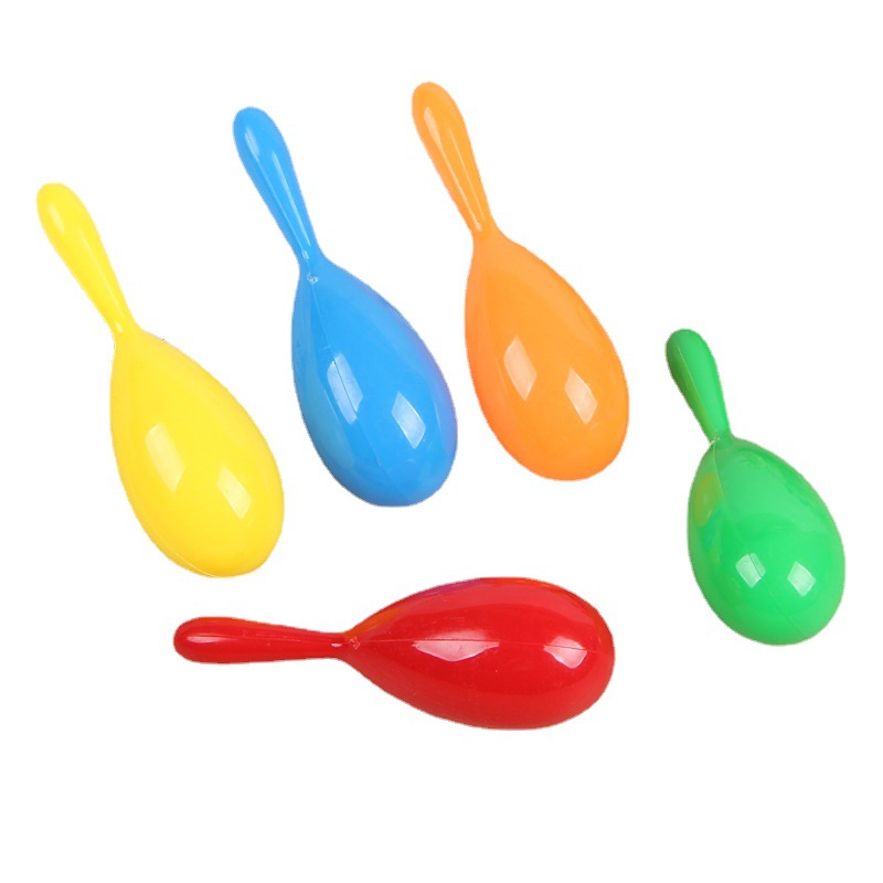 Manufacturer Wholesale 11cm Small Plastic Maracas Kindergarten Benefit Intelligence Early Education Toys Sand Hammer Baby Rattle Toys