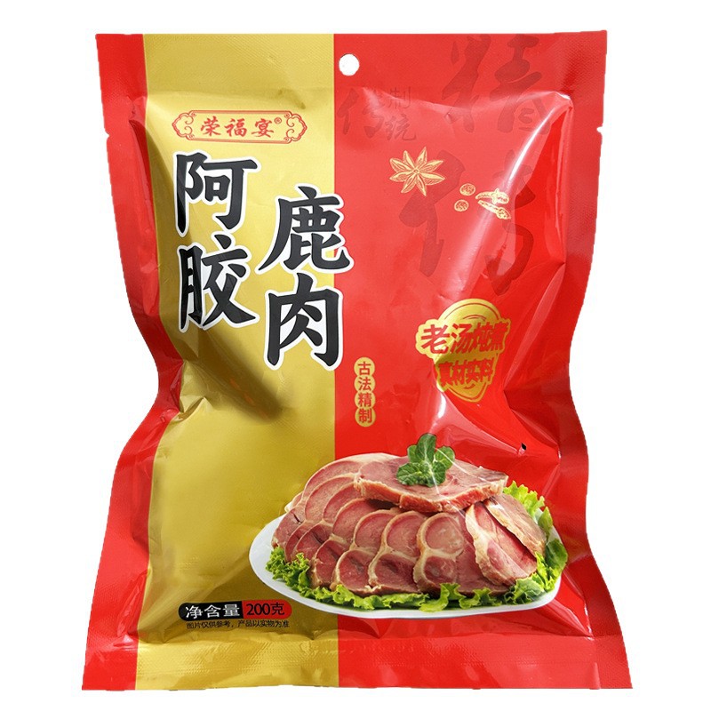 Factory wholesale cooked sauce deer meat 200g vacuum packaging marinated sauce flavor donkey-hide gelatin deer meat