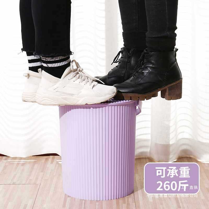 Thickened Plastic Bucket Stool with Lid, Sit-On Storage Bucket, Kindergarten Bucket, Portable Fishing Bucket, Bath Bucket, Storage Bucket