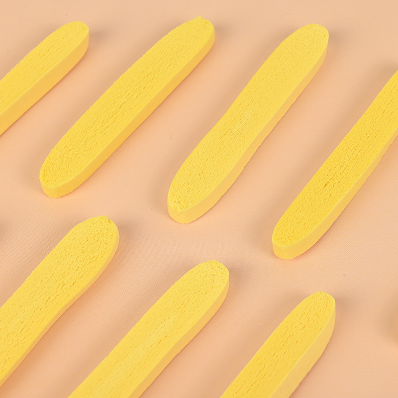 Factory Direct Portable Compressed Facial Cleansing Sponge Single Strip Sponge Face Sponge Expands When Soaked in Water and Becomes Round Compressed Sponge