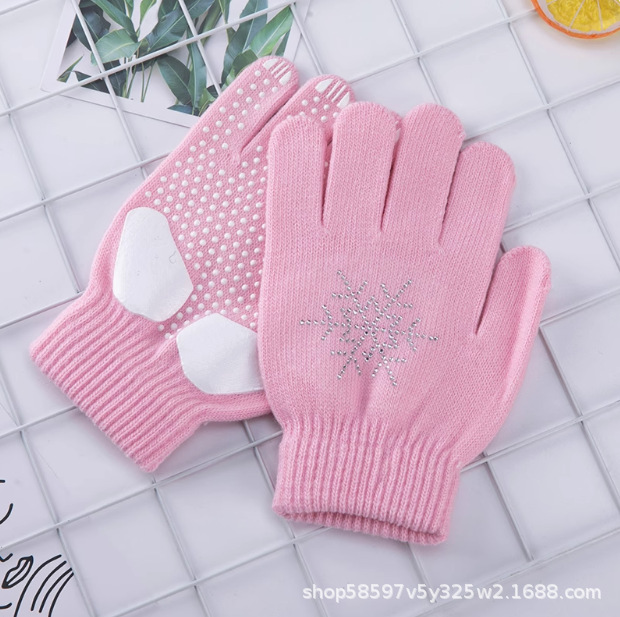Special Gloves for Kidsren and Adults Skating, Anti-Slip Gloves, Ice Sports Figure Skating, Ice Rink Training Woolen Gloves