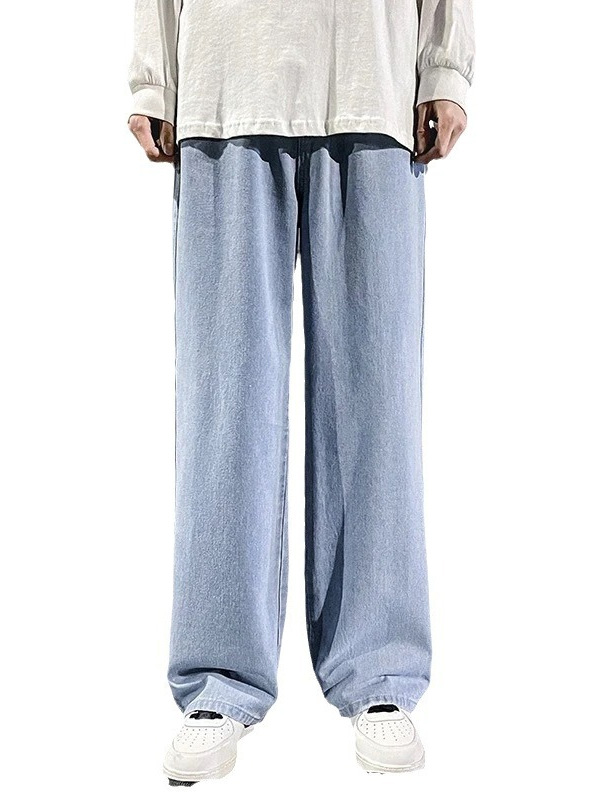 Design Sense Jeans Men's 2024 New Straight Loose American High Street Pants Spring and Autumn Fashion Brand oversize