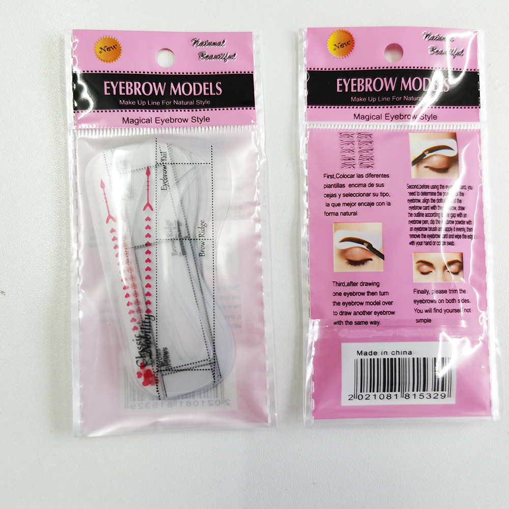 Cross-Border Hot-Selling 10 Symmetrical Soft Eyebrow Cards, Lazy Eyebrow Cards, Auxiliary Artifacts, Eyebrow Stickers, Eyebrow Shapes, Beauty Tools, European and American