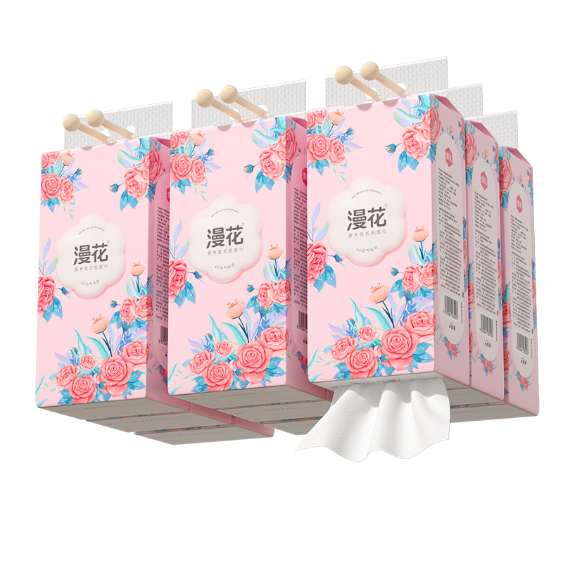 Manhua Hanging Paper Towel 10-Pack Full Box Household Paper Towel Wholesale Hotel Large Pack Napkin Toilet Paper