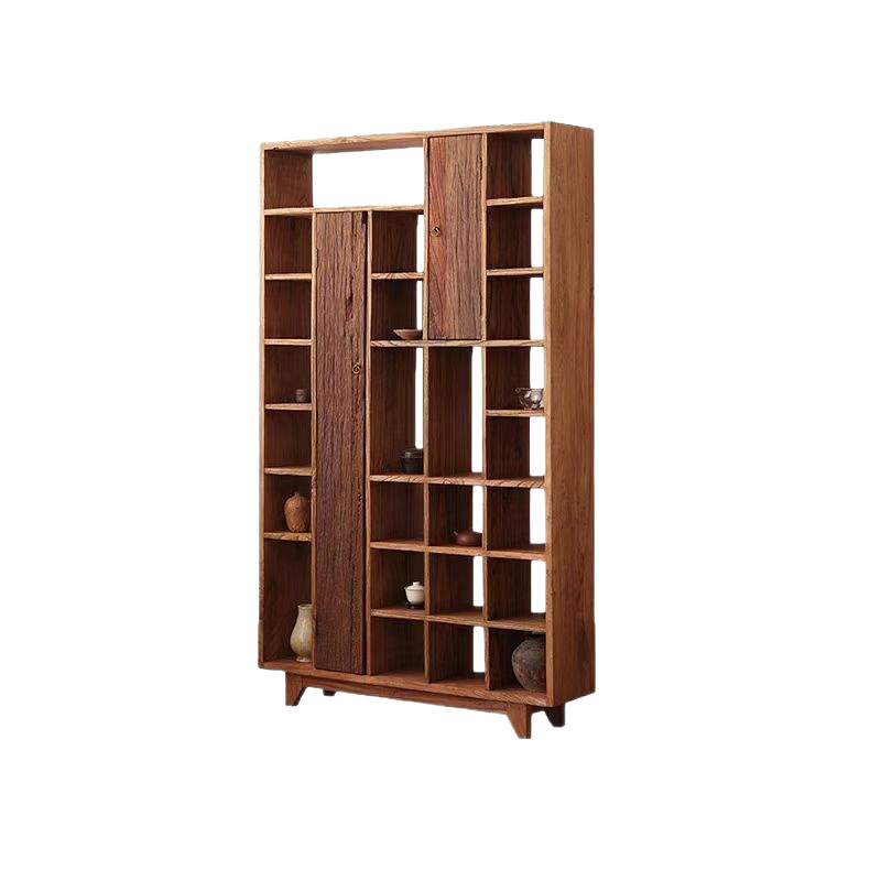 Quiet Style Old Elm Wooden Ancient Rack Chinese-style Home Entrance Living Room Tea Set Hand-made Ancient Rack Small Multi-layer Rack