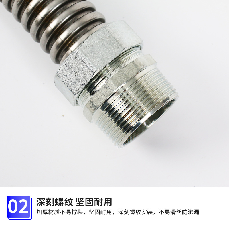 304 Stainless Steel Air Conditioning Corrugated Pipe, Central Air Conditioning Pipe, Fan Coil Unit Compensator, Metal Corrugated Pipe Flexible Connection