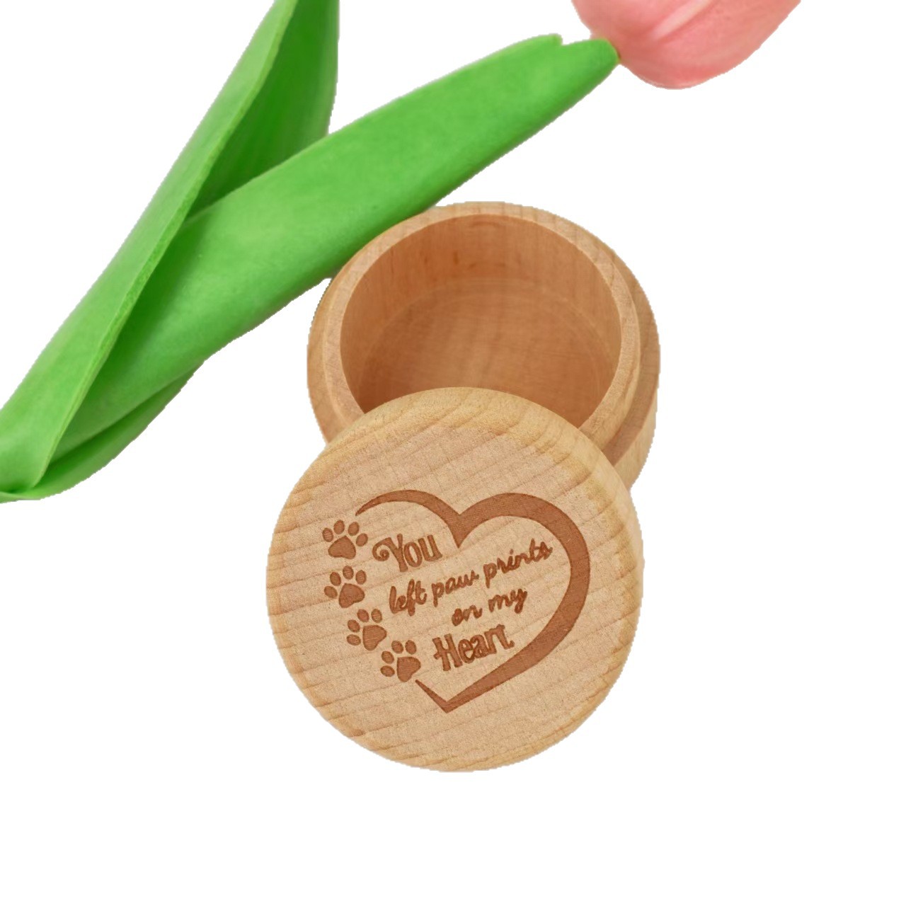 Spot Wooden Kidsren's Deciduous Tooth Box Male and Female Baby Tooth Storage Box Umbilical Cord Fetal Hair Tooth Storage Box Commemorative Box