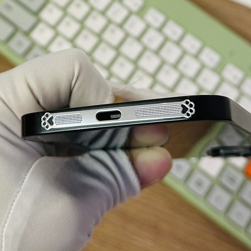 Suitable for Apple Mobile Phone Speaker Dustproof Net 17 Speaker Dustproof Sticker Metal Plating 16 Charging Port Protective Sticker 14