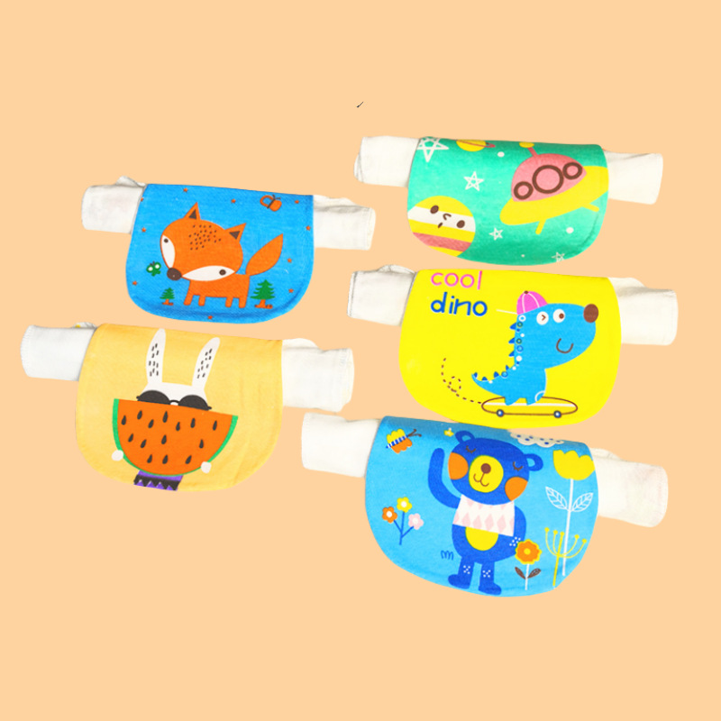 Baby cotton sweat towel kindergarten children's printed gauze pad back towel large gauze sweat towel factory wholesale