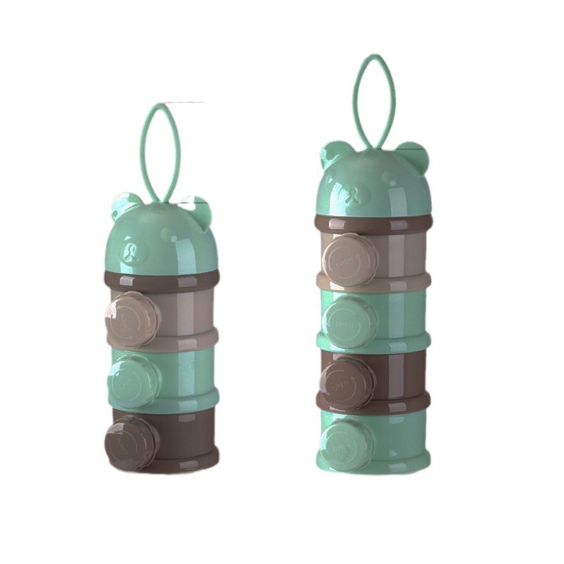 Cross-Border Baby Portable Four-Layer Milk Powder Independent Layered Milk Powder Compartment Children's Food Storage Drop Shipping