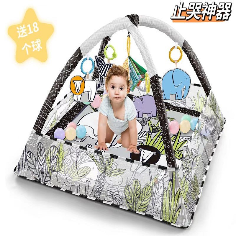 Квадратный игровой коврик, детский мультяшный океан с мячами, ползунковый мат, новый продукт