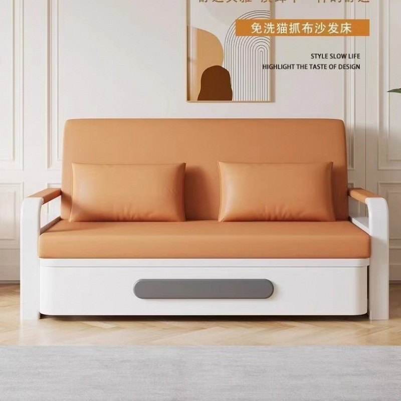 Foldable Dual-Purpose Sofa Bed for Balconies, Multifunctional Bed for Small Apartments, Trendy Double Retractable Bed, Tatami