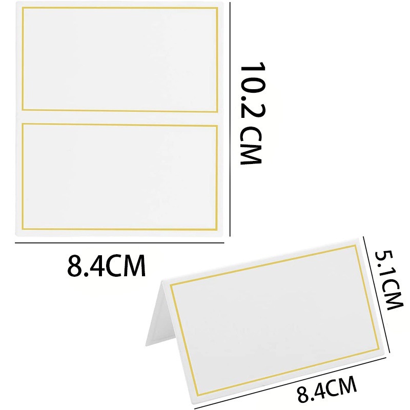 Double-sided Hot Stamping Table Card Amazon Wedding Banquet Guest Name Tent Card Seat Seat Card Spot Wholesale