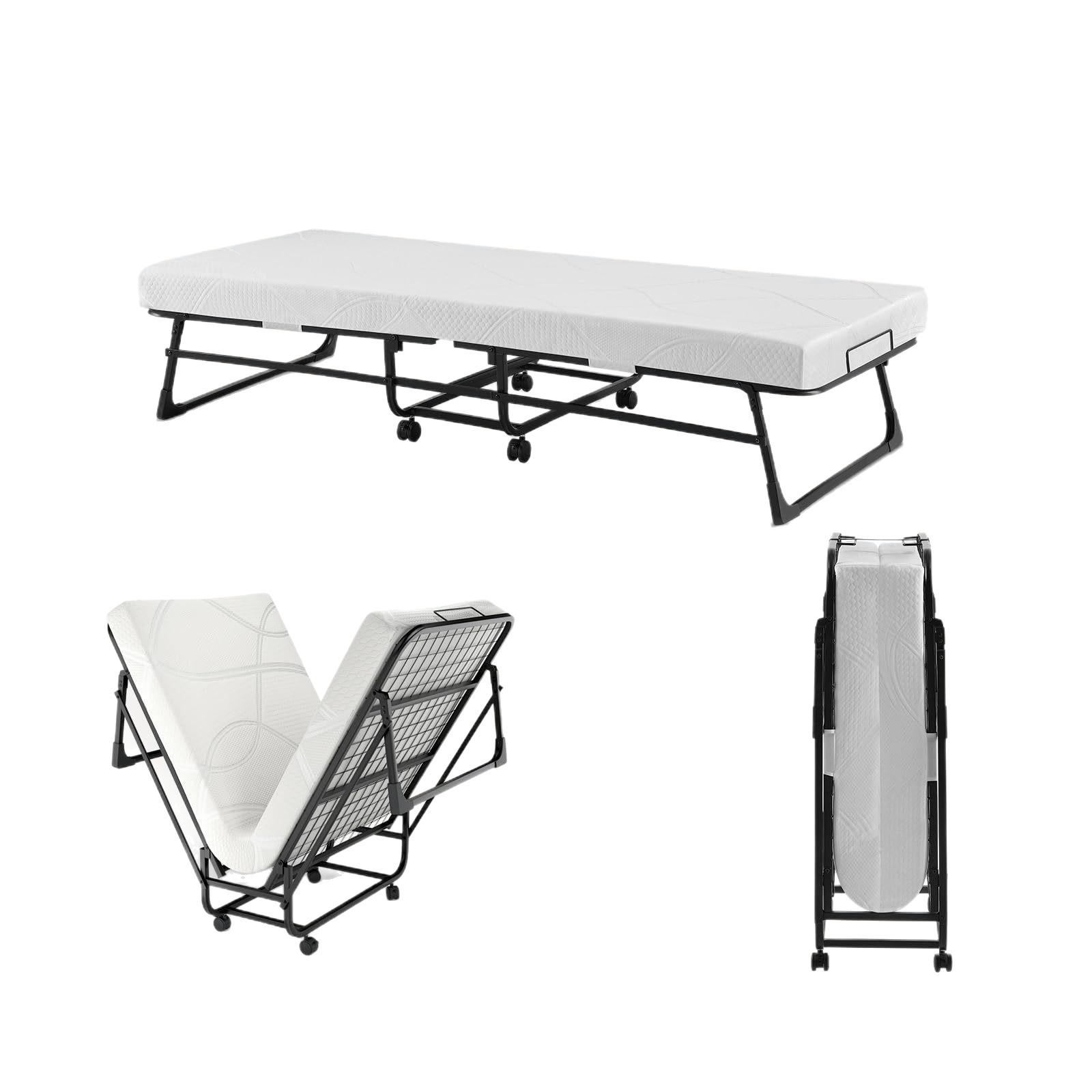 Source Factory Single Foldableing Bed Hotel Extra Bed Hospital Accompanying Bed Thickeneded Sponge Mattress Portable Nap Artifact