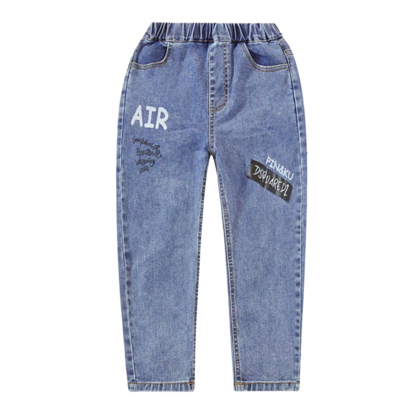 Boys jeans 2024 spring and autumn new children's clothing manufacturers wholesale small and medium-sized boys students children's pants