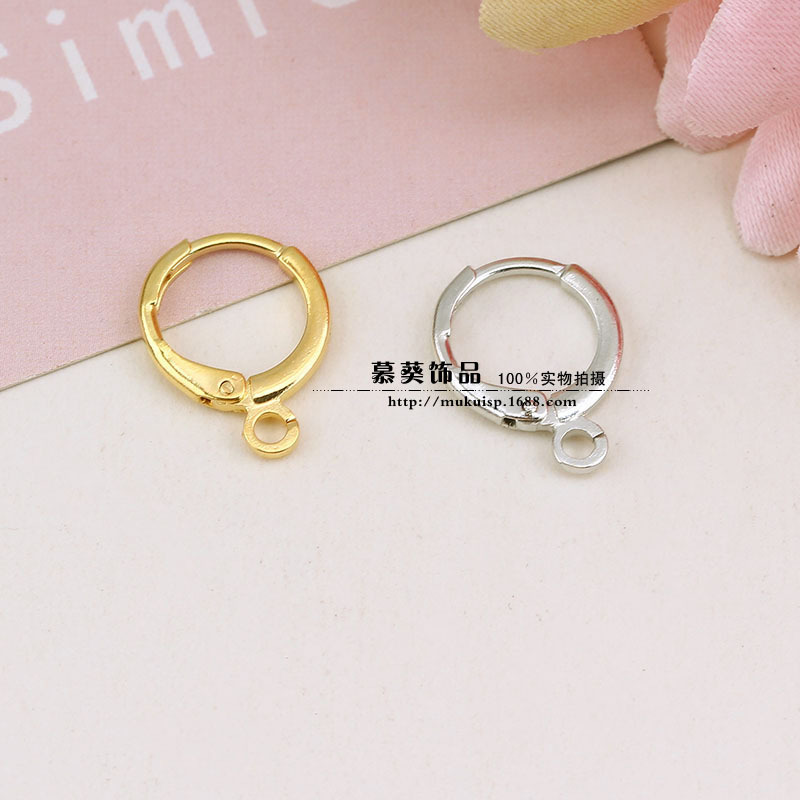 DIY ювелирные аксессуары, материалы для серег, 12 мм медные круглые заколки, круглые заколки для ушей, золотой/белый цвет K