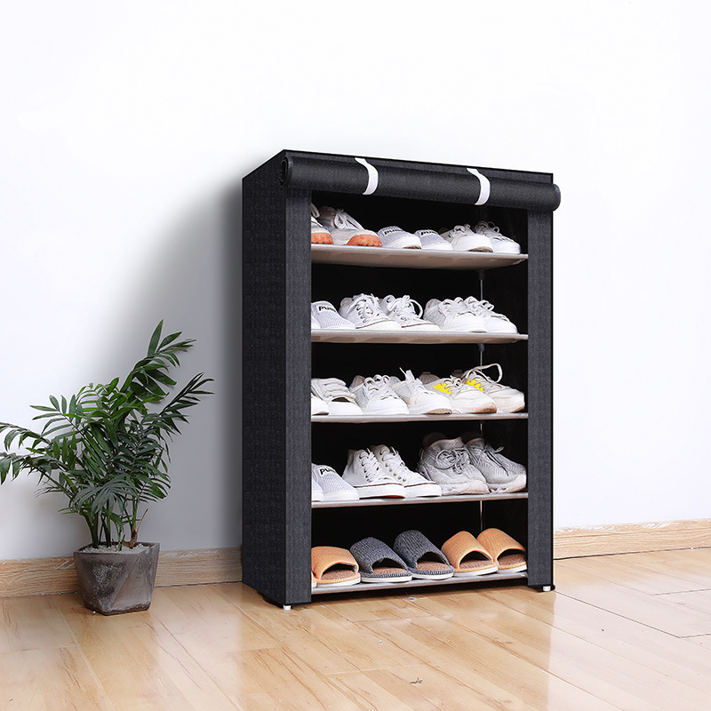 Simple Shoe Rack Multi-layer Steel Pipe Assembly Dustproof Shoe Cabinet Student Dormitory Home Storage Cabinet Economical Shoe Cabinet Shoe Rack