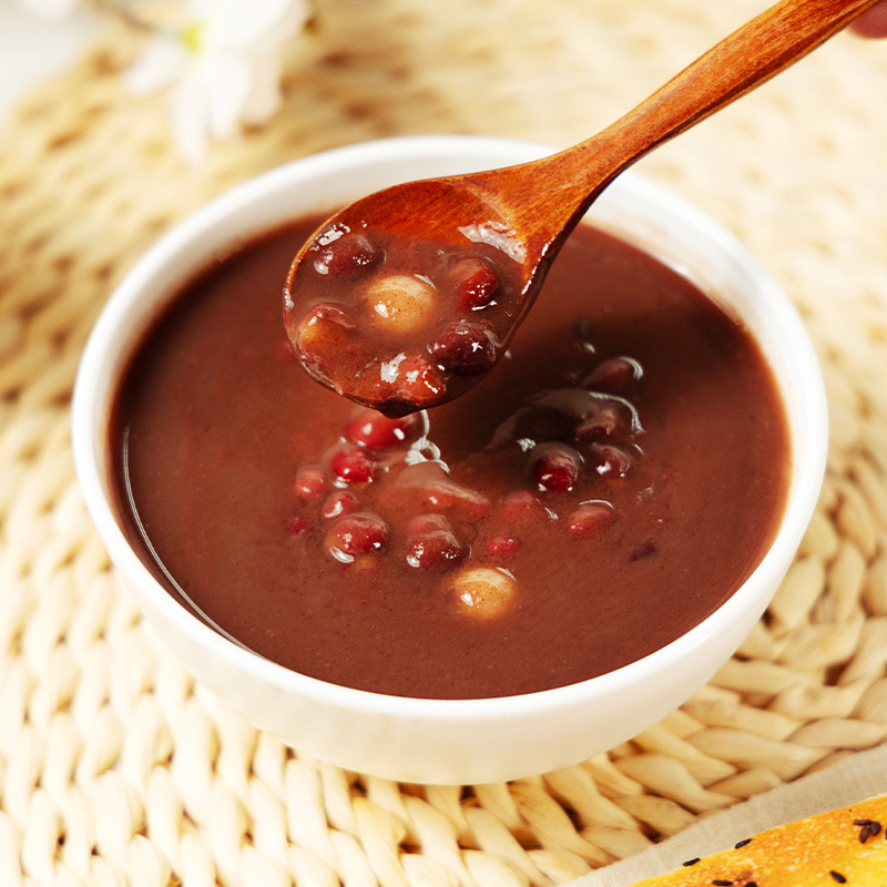 [Wholesale] tangerine peel red bean paste open bag instant porridge breakfast uprising catering prefabricated porridge 300g a bag