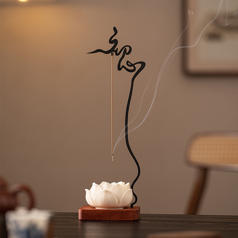 Zen-Style Upside-Down Incense Holder Base Incense Burner Creative Home Indoor Tea Table Incense Ornament Incense Holder Incense Stand