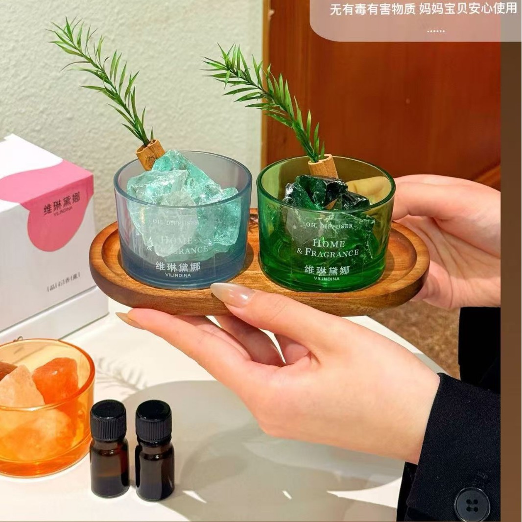 Crystal Essential Oil Aromatherapy Weilin Dina Factory Direct Hair Forest Cinnamon Dried Flower Diffuser Stone Aromatherapy Ornaments Xiaohong