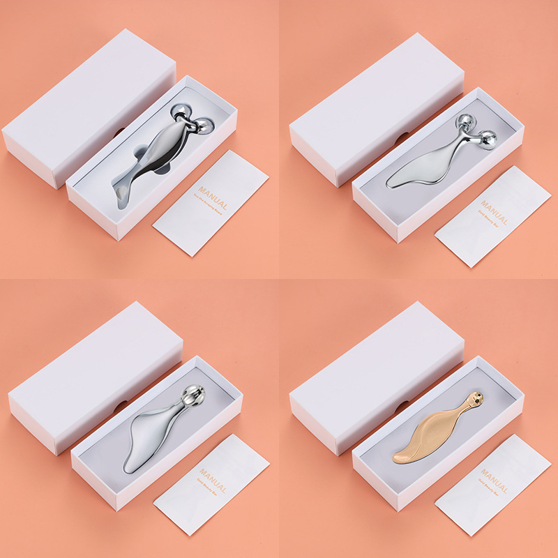 Eye metal roller massager facial scraping massage facial fish head scraping beauty stick