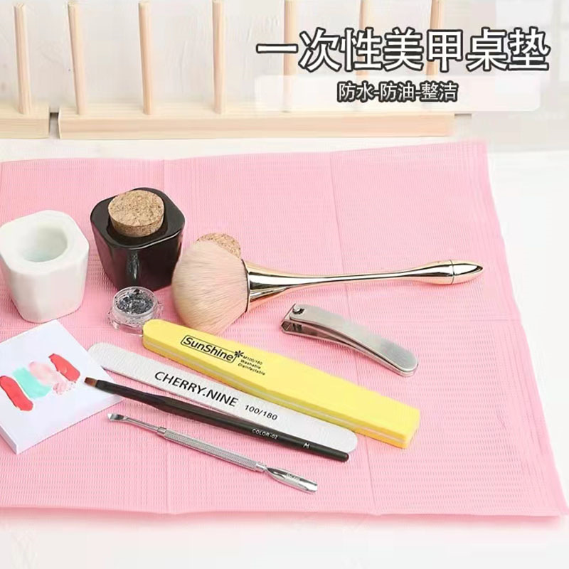 Disposable Clean Tattoo Table Mats, 20 Pieces/Bag, Actual Photos, Pink, Hot-Selling Cross-Border