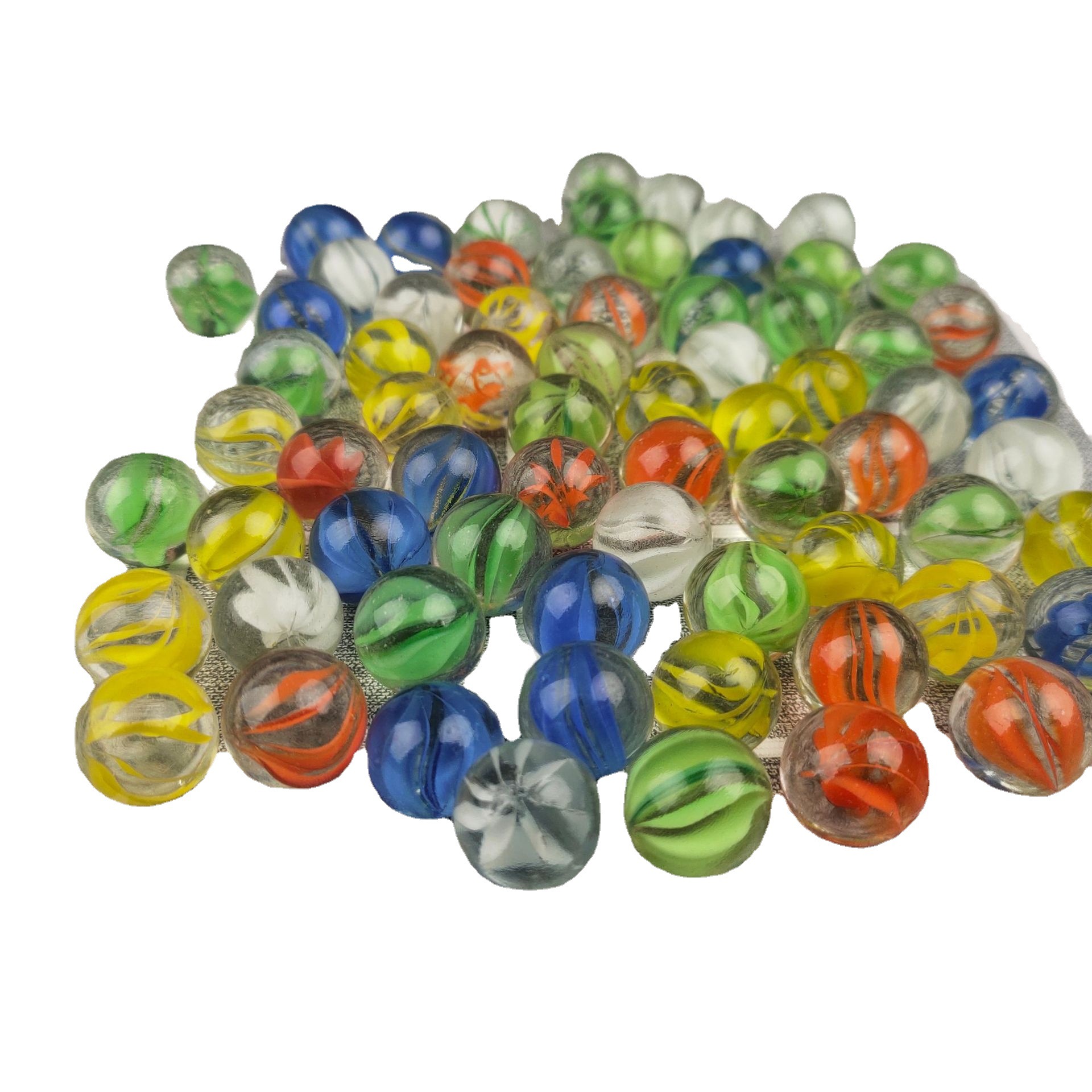 Glass beads 16mm high white eight-petal glass balls 14mm25mm glass marbles flower heart glass balls for pinball machines