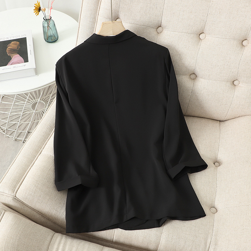 Suit Jacket Plus Size Women's Clothing 100kg Spring Slim Thin Three Quarter Sleeve Suit Jacket Women A106
