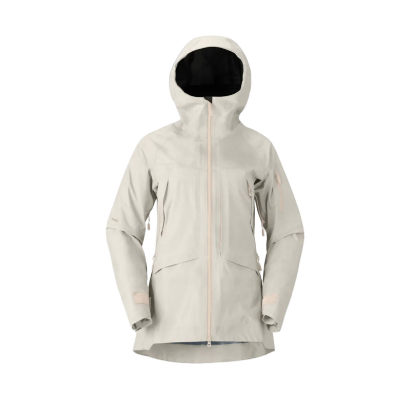 Women's Outdoor Fashion Hooded Jacket Zipper Drawstring Windproof Waterproof Warm Slim Ski Jacket