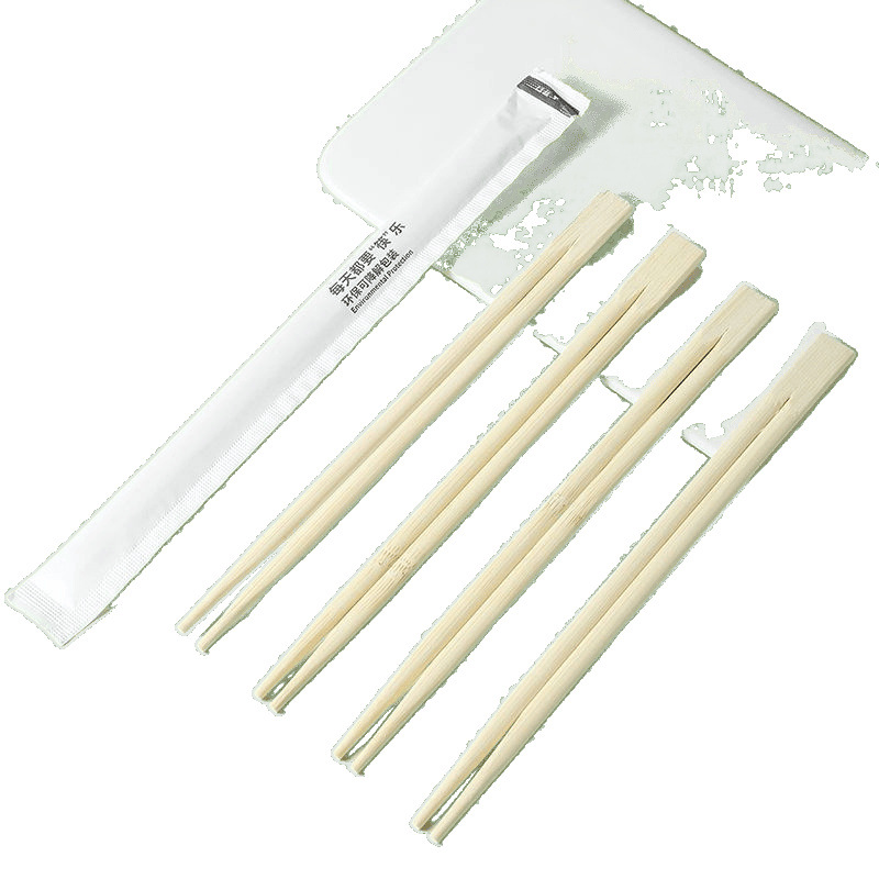 Paper Film Disposable Chopsticks Fast Food Takeaway Merchant Tableware Carbonized Independent Package High-End Luxury Bamboo Chopsticks Wholesale
