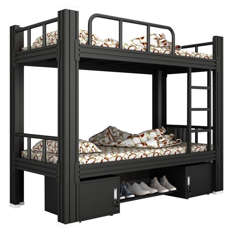 Bunk Bed Bunk Bed Site Workers Double High and Low Profile Bed School Dormitory Bed Iron Frame Ironwork Bed