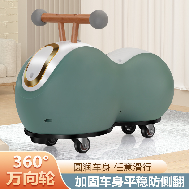 Internet-famous Peanut Car Slip Car 1-3 Years Old Children Boys and Girls Baby Slip Car Anti-rollover Toy Car Twist Car