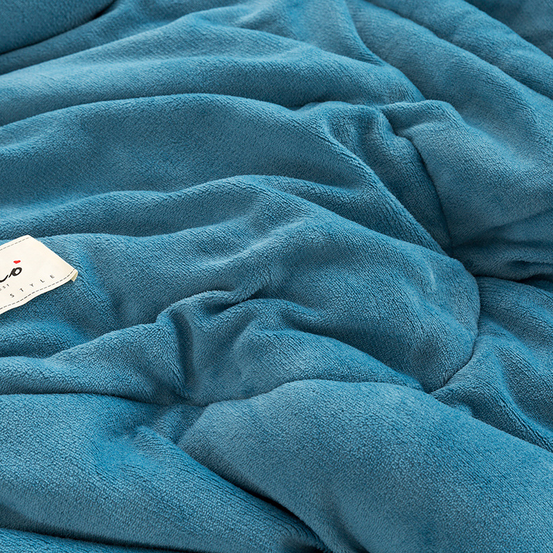 Solid color milk velvet padded winter quilt autumn and winter double-sided velvet warm quilt core lamb velvet spring and autumn quilt wholesale