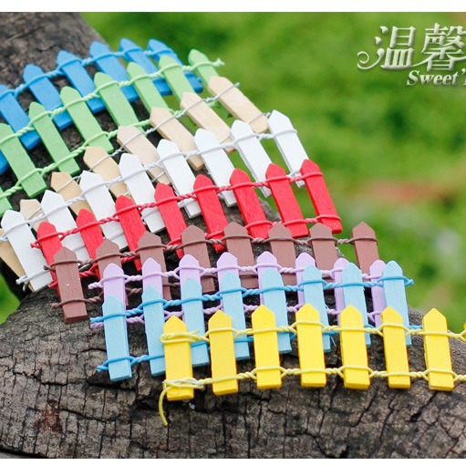 Micro-Landscape Small Ornaments, Succulent Wooden Fence, Fence, White Mini Fence, Small Ornaments