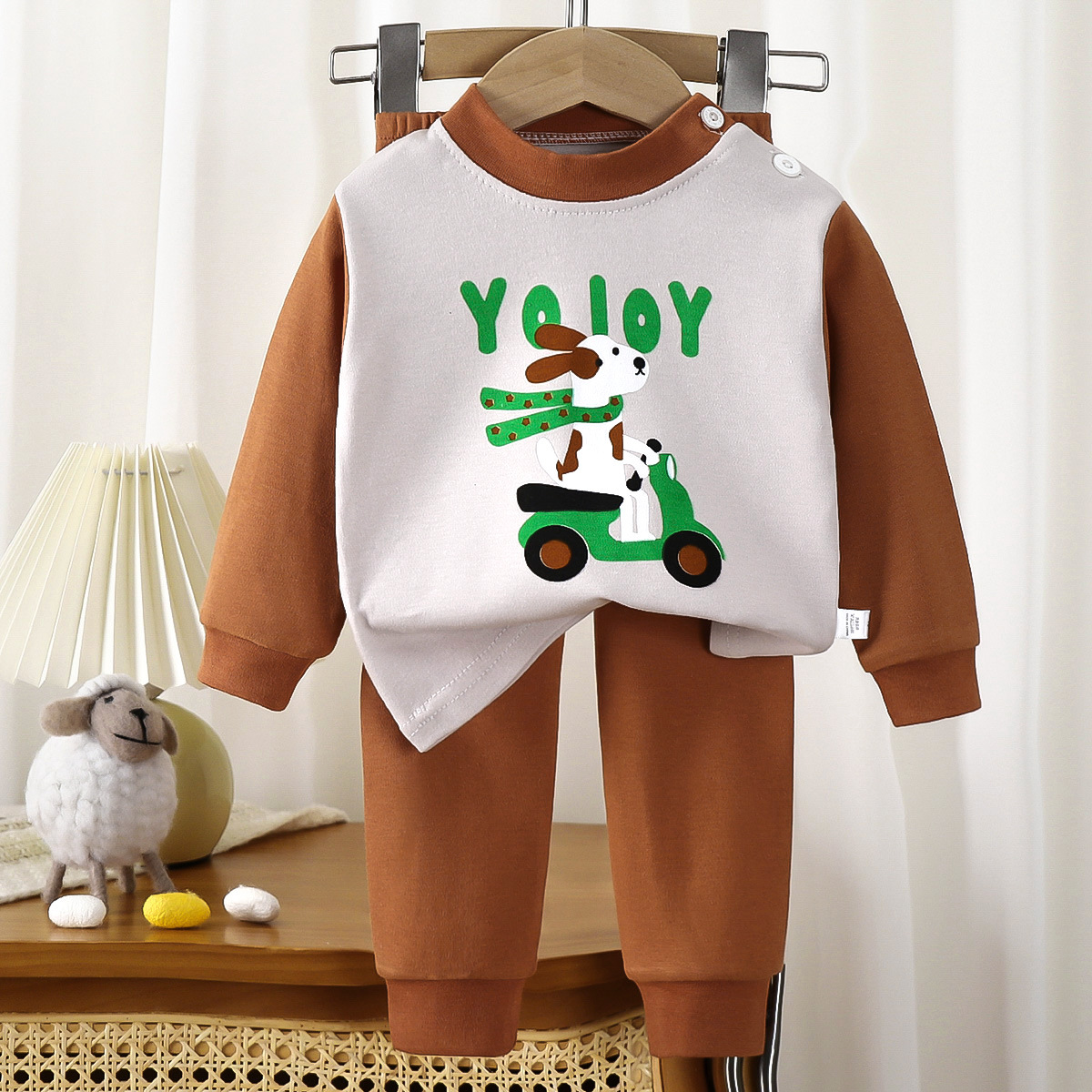 Children's Clothing Spring and Autumn Children's Intimates Set Pure Cotton Autumn Clothes Boys and Girls Baby Autumn Clothes Long Pants Pajamas Home Clothes Wholesale