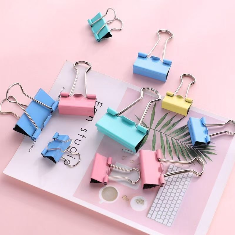 Factory-produced long tail clip color binding ticket clip black dovetail clip reverse tail clip wholesale complete specifications