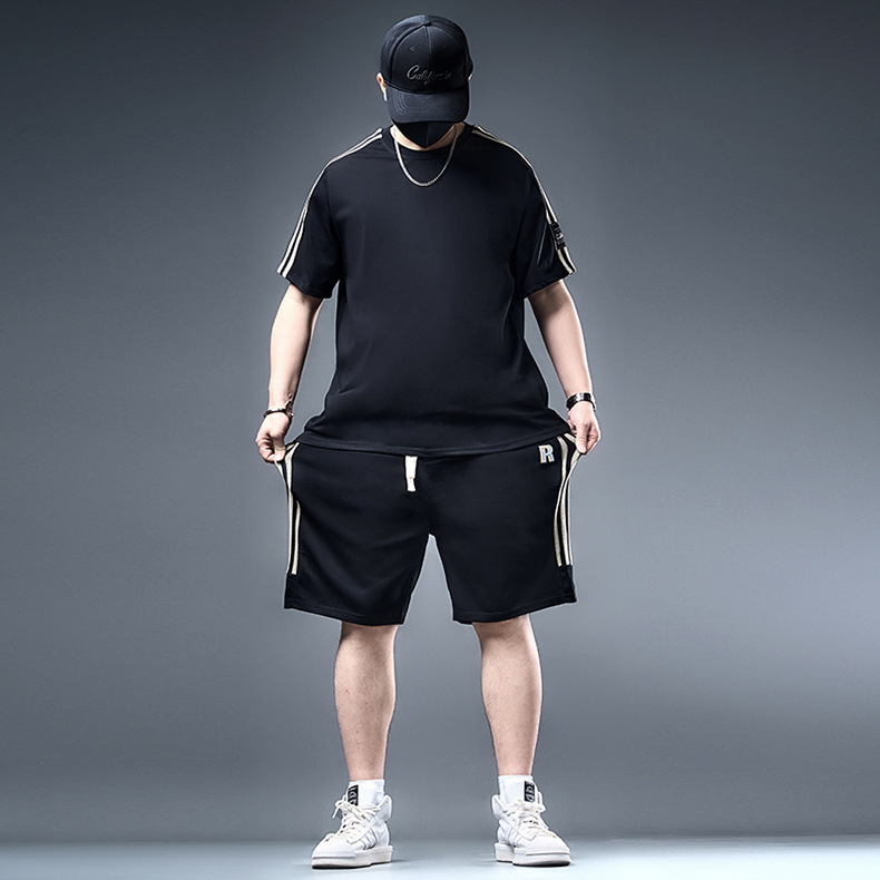 73779-Double Rod Apricot Jacquard Ribbon 1119 Short T1113 Pants Cover Plus Fertilizer Plus Large Size Men's Wear