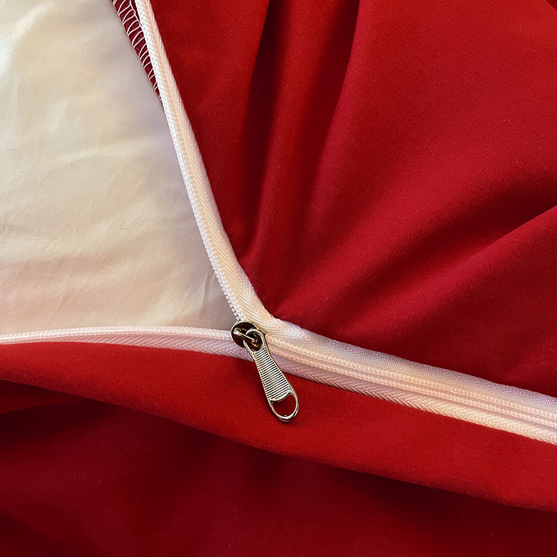 Wedding Four-Piece Set Wedding Wedding Room Quilt Bed Sheet Dragon and Phoenix Embroidered Quilt Cover Wedding Big Red Bedding