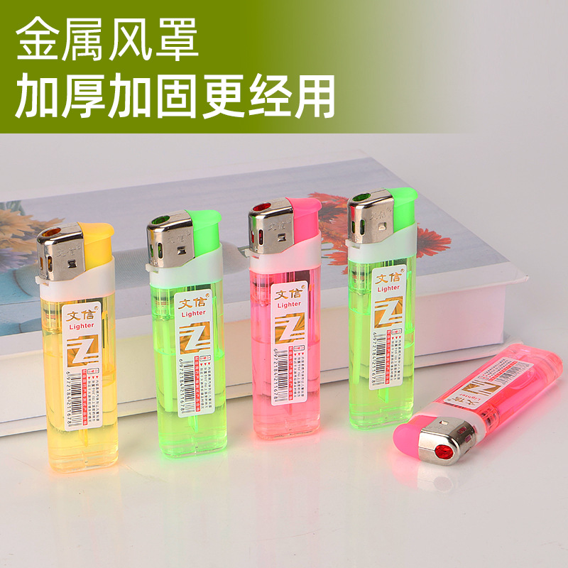 Wenxin Large Thickened Flame-Resistant Type 308 Disposable Lighter Plastic Lighter Direct from Manufacturer Can Be Shipped by Express Delivery