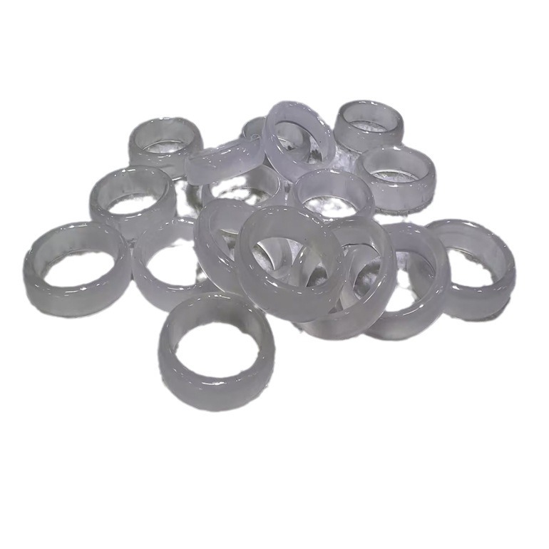 Wholesale natural agate chalcedony ring running ring men's and women's pink blue red black green multicolor agate chalcedony ring