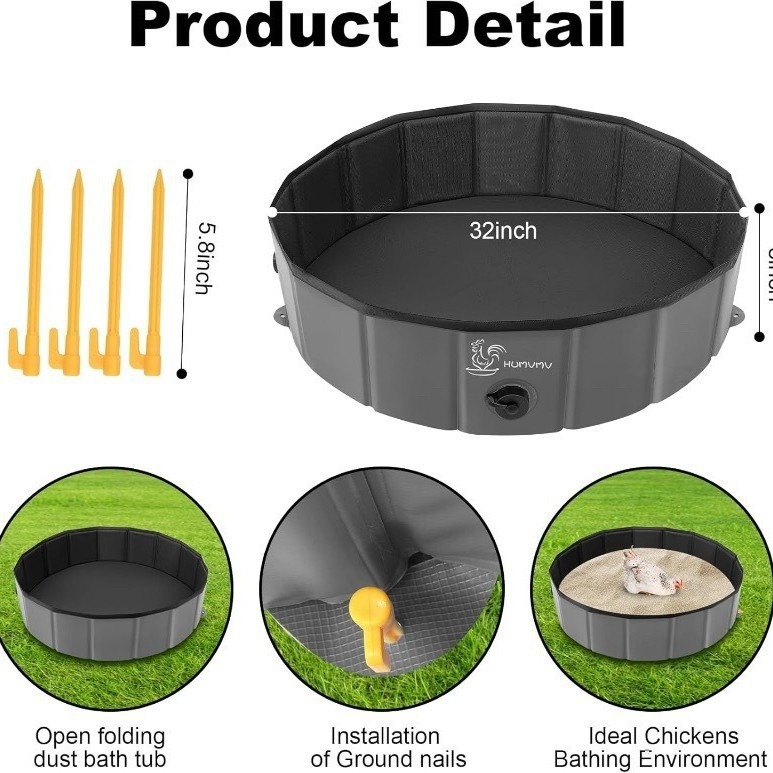 Cross-Border Amazon Poultry Ice Bath Bucket Pet Bath Tub Pool Inflatable Bath Bucket Bath Bath Sports New Style