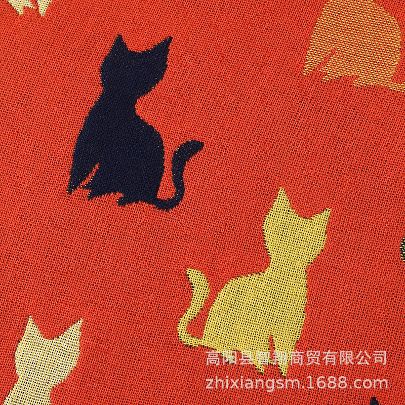 Zhiyang towel four-layer jacquard colorful cat gauze cotton face towel soft absorbent face towel factory price wholesale