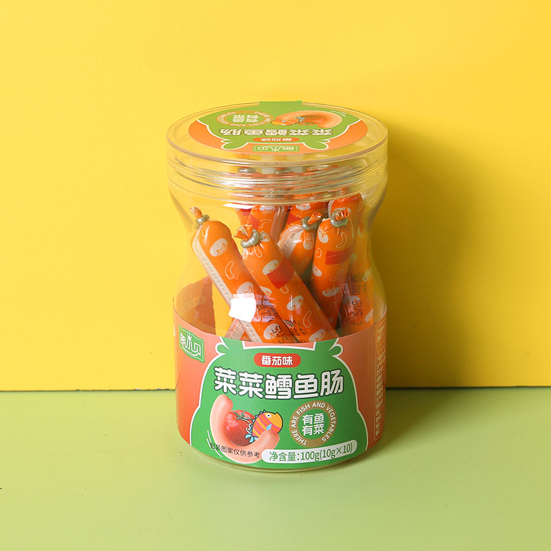 Lang Xiaobei Cod Sausage Deep Sea Fish Sausage Canned 100g Meat Sausage Ham Sausage Foie Gras Sausage Vegetable Sausage Snacks