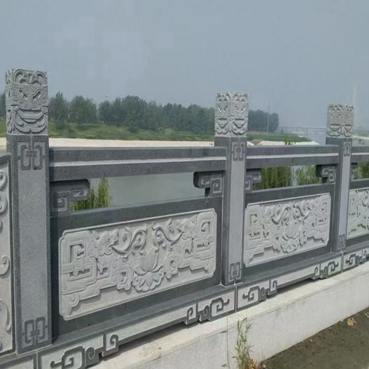 Landscape Bridge Stone Carved Stone Railing River Building Guardrail Arch Bridge Bluestone Granite Floating Carved Guardrail