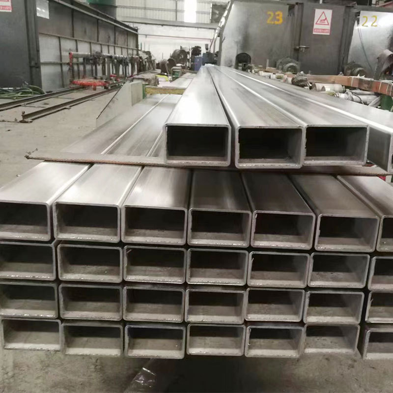 304 stainless steel flat tube GB thin wall industrial building stainless steel square tube 201 wire drawing stainless steel pipe