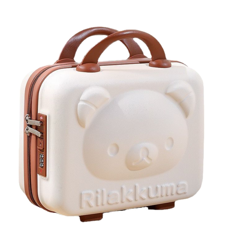 14-inch children's cute trolley case zipper boarding case pattern logo bear children's luggage