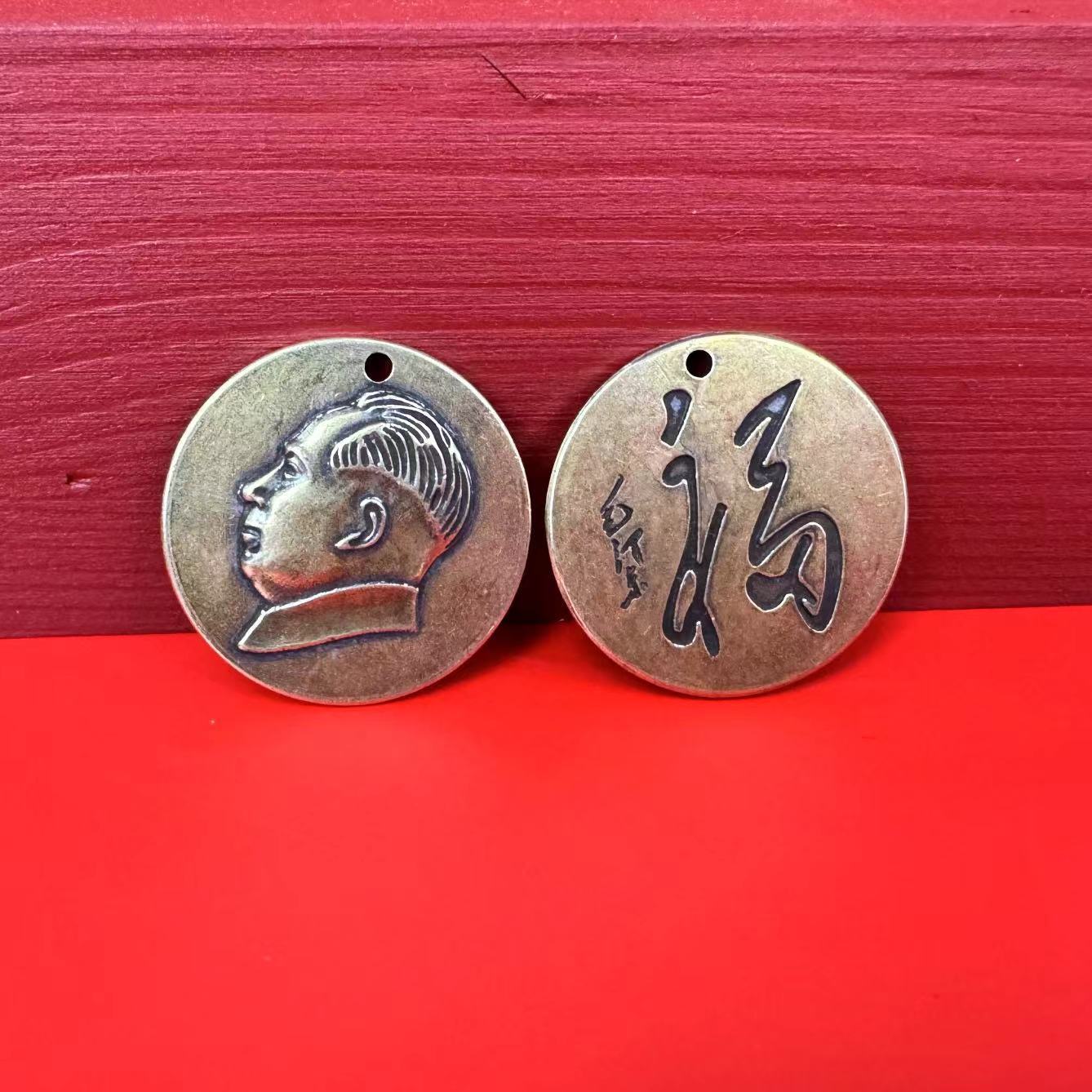 Оптовая фабрика ручной работы латунь ретро меховой дедушка брелок подвеска для автомобиля чистая медная статуэтка украшения