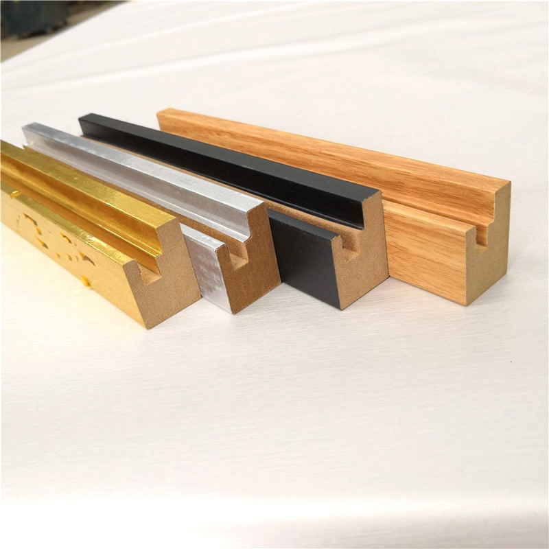 Factory Customized Wholesale Mdf Paper Covered Density Board Line Decorative Frame Calligraphy and Painting Border Strip Photo Frame Mounting Frame Strip