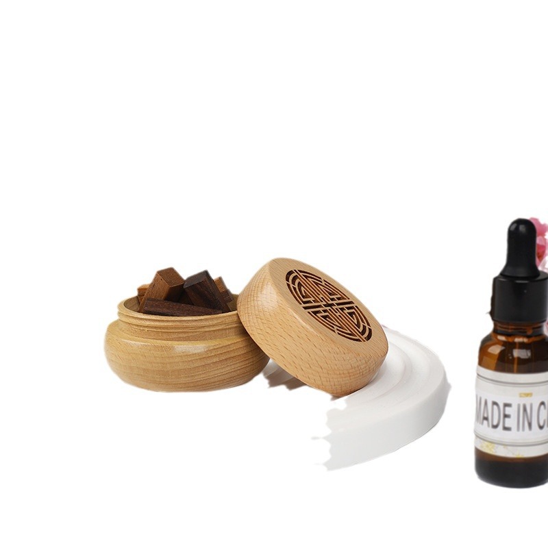 Wooden Aromatherapy Box Home Indoor Ornaments Essential Oil Volatile Long-Lasting Fragrance Car Aromatherapy Diffuser Wooden Incense Divider Box